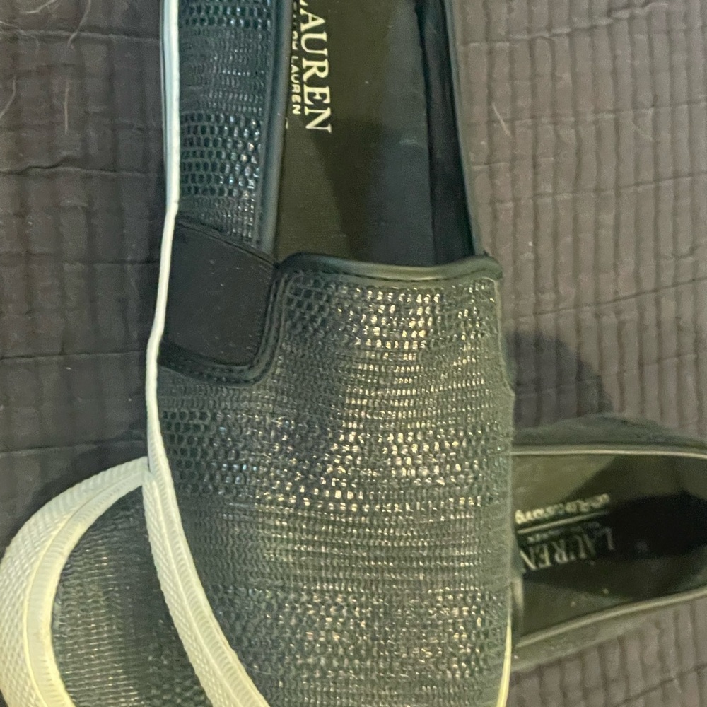 Ralph Lauren Black Loafers Sleek Slip-On Design